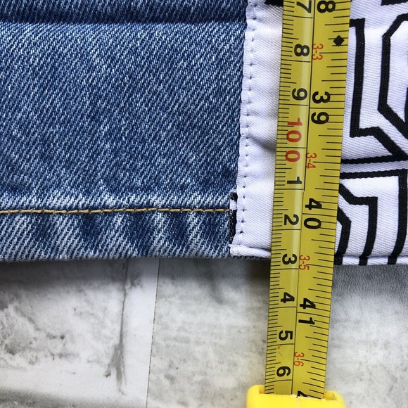 LF The Brand Starter Jeans Ripped Xtreme Distressed Destroyed Button Fly Size 25 - Picture 6 of 14